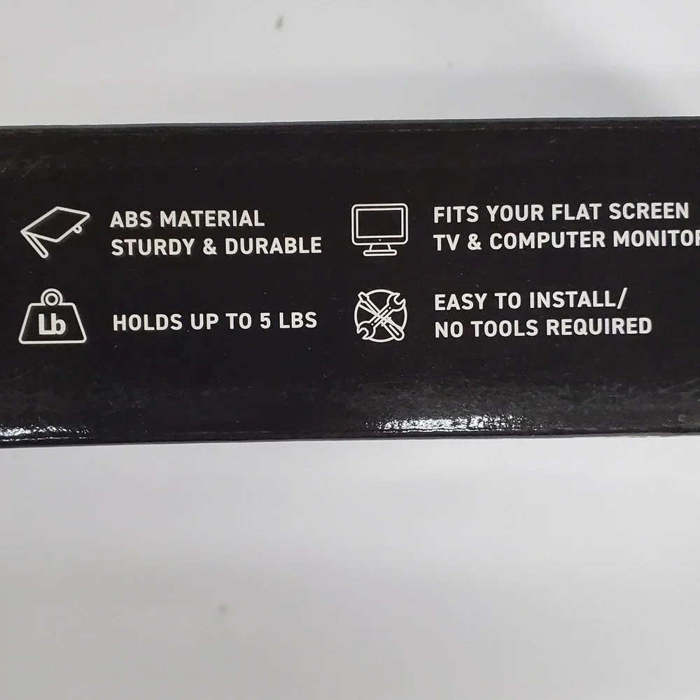 Screen Caddy Screen Shelf Black Adjustable TV Monitor Organizer 13.4 x 6.5 in